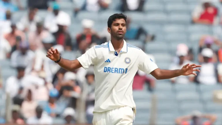 ND vs NZ 2nd Test Day 1 – Washington Sundar’s 7 wicket Haul brings halt to NZ’s Innings at 259